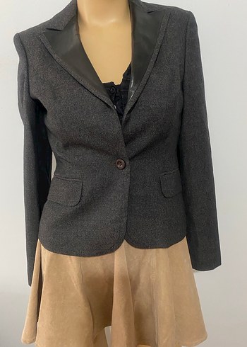 NETWORK DERİ YAKALI KLASİK CEKET - Görsel 5