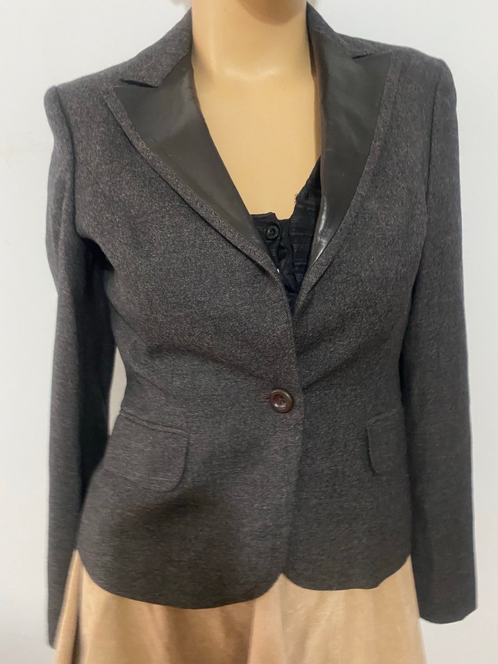 NETWORK DERİ YAKALI KLASİK CEKET - Görsel 3