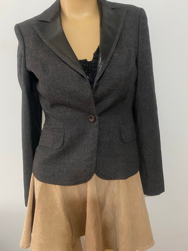 NETWORK DERİ YAKALI KLASİK CEKET - Görsel 5