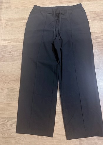 Gri Kadın Denim Pantolon Midi Boy Rahat Kesim - Görsel 2