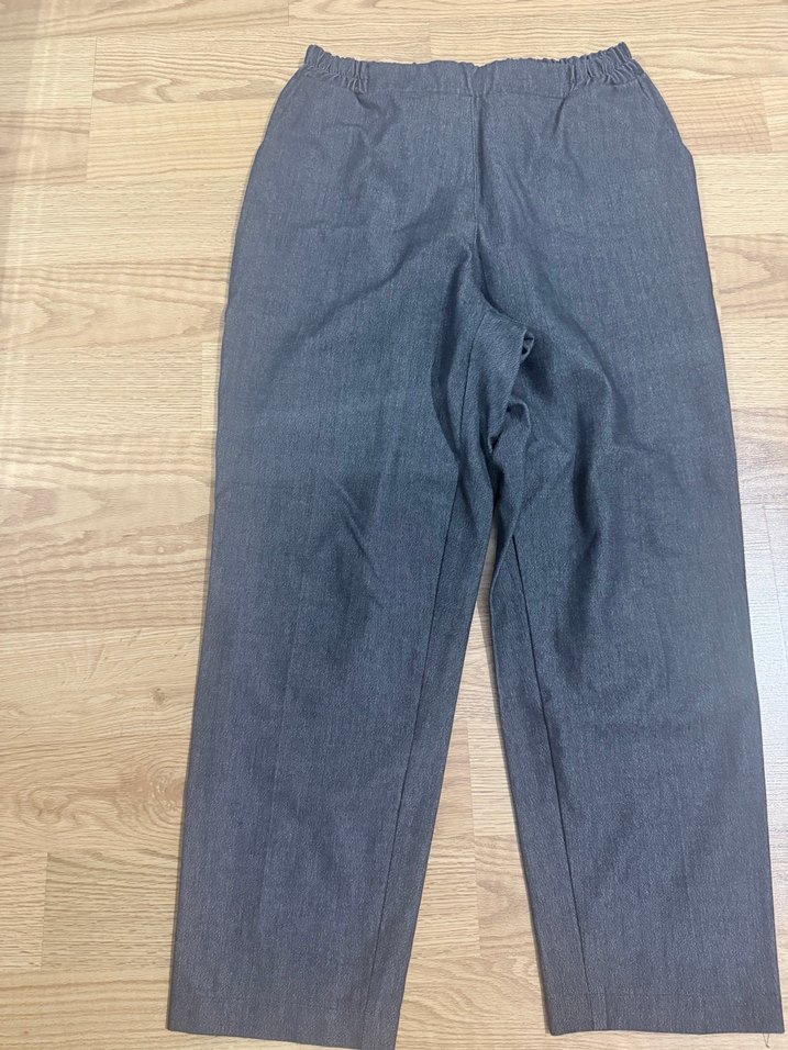 Gri Kadın Denim Pantolon Midi Boy Rahat Kesim - Görsel 5