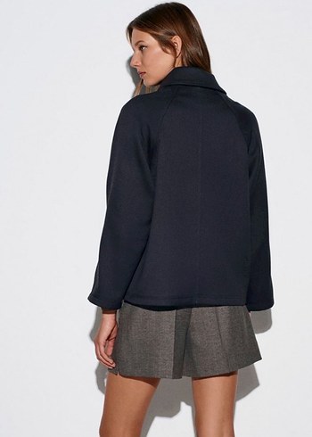 Düğmeli Siyah Kısa Ceket - Görsel 4