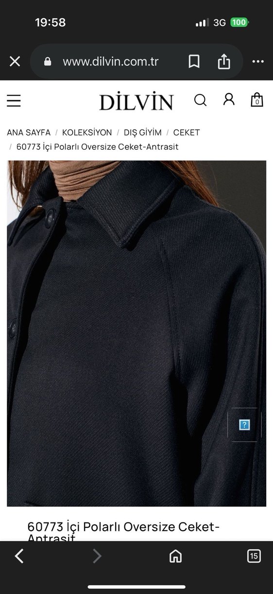 Düğmeli Siyah Kısa Ceket - Görsel 2