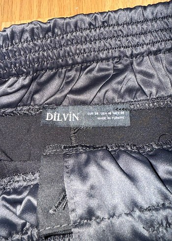 Lacivert Kemerli Kadın Kumaş Pantolon - Görsel 7