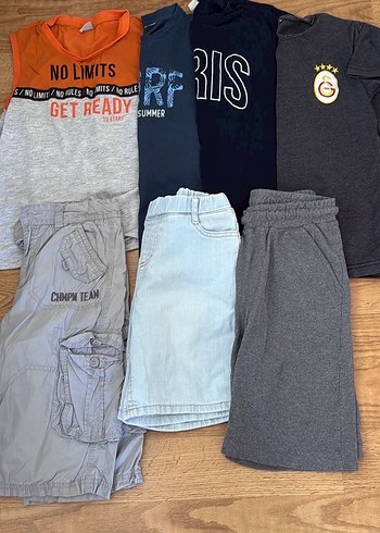 Gri Denim Sweatpants ve Baskılı Tişört Takımı - Görsel 2