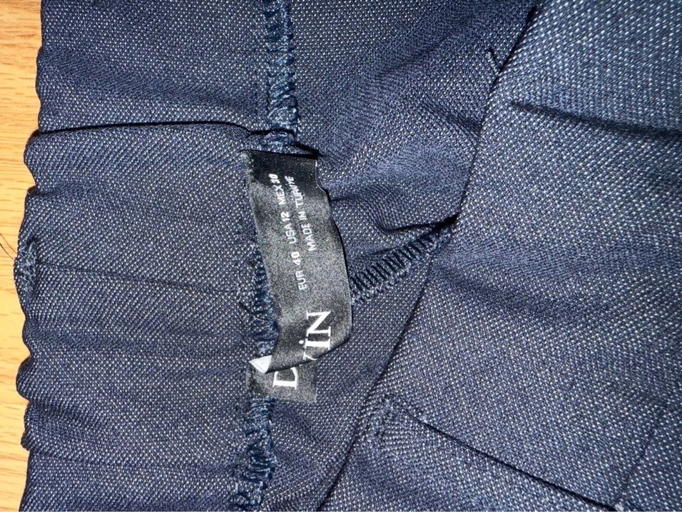 Lacivert Rahat Kesim Kadın Kumaş Pantolon - Görsel 3