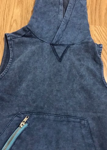 Gri Erkek Çocuk Bol Kesim Kot Eşofman Altı - Görsel 3