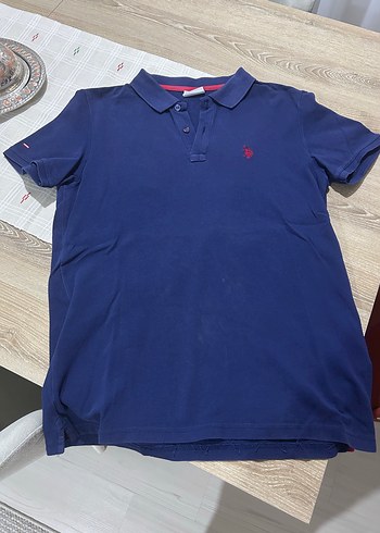 m Beden U.S Polo Assn. Erkek Mavi Polo Tişört