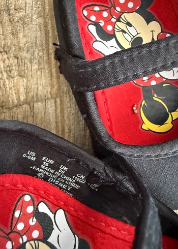 Zara Kırmızı Minnie Mouse Kız Çocuk Terlik 16 Numara