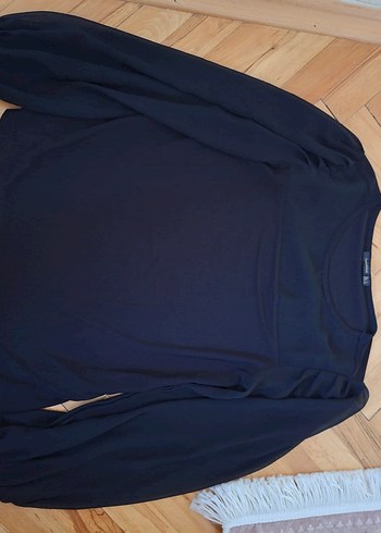 Siyah Uzun Kollu Salaş Bluz - Görsel 7