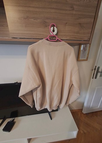 Bej Baskılı Kadın Sweatshirt - Görsel 4