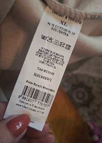 Bej Baskılı Kadın Sweatshirt - Görsel 8