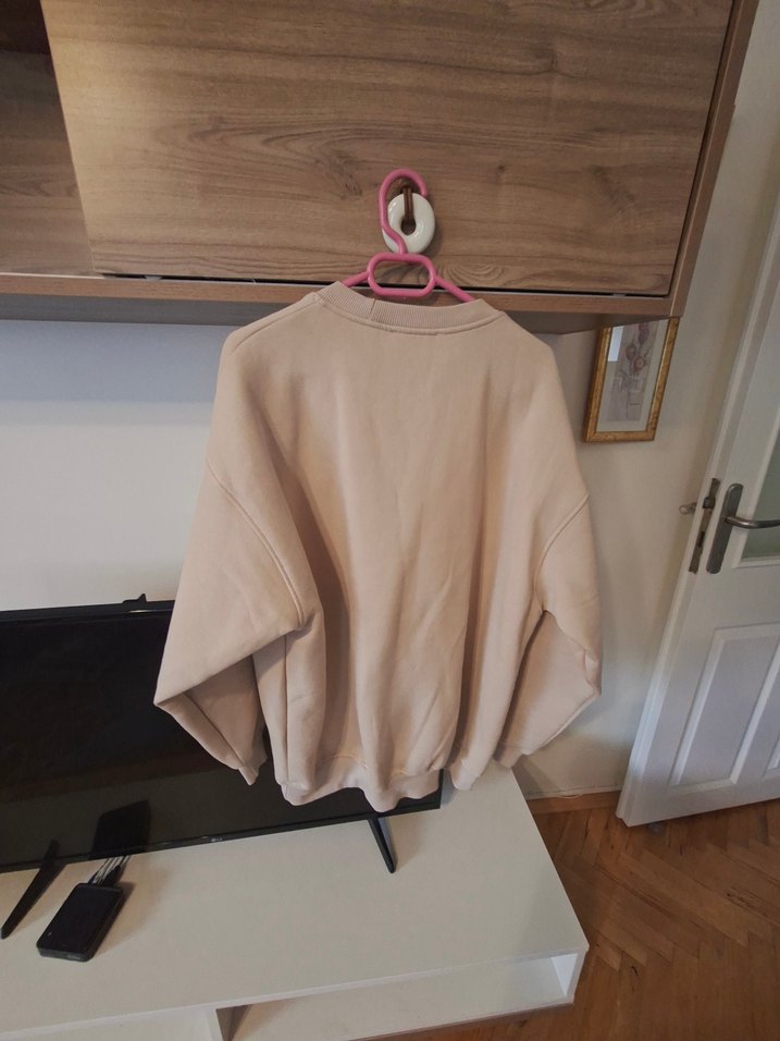 Bej Baskılı Kadın Sweatshirt - Görsel 4