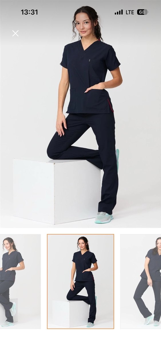 Lacivert hemşire forması - Görsel 4