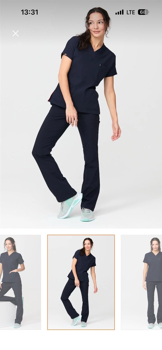 Lacivert hemşire forması - Görsel 2