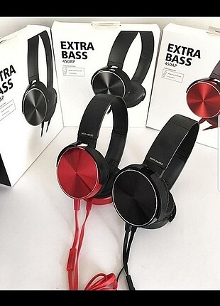  Beden kırmızı Renk Extrabass mikrofonlu kulaklik 