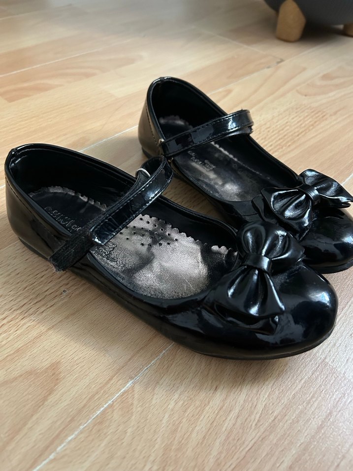 Kız Çocuk Siyah Fiyonk Detaylı Babet - Görsel 2