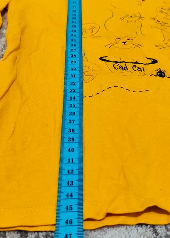 Sarı Kız Çocuk Baskılı Tişört - Görsel 3