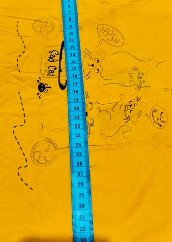 Sarı Kız Çocuk Baskılı Tişört - Görsel 4