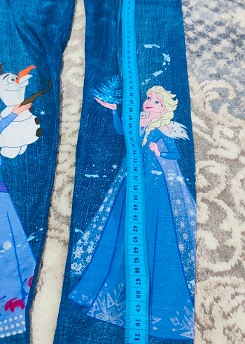 Kız Çocuk Baskılı Kot Tayt - Görsel 2