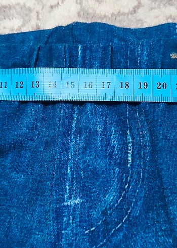 Kız Çocuk Baskılı Kot Tayt - Görsel 4