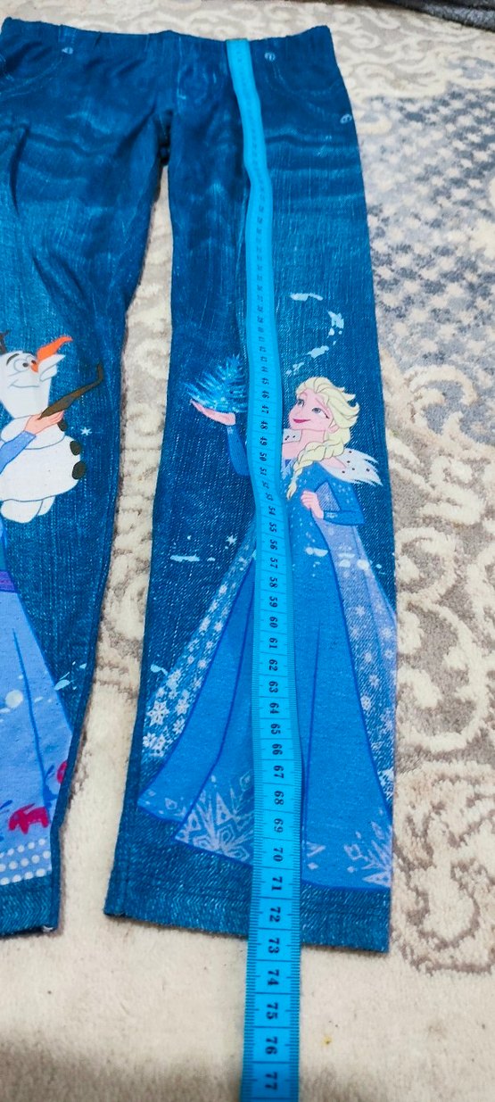 Kız Çocuk Baskılı Kot Tayt - Görsel 2