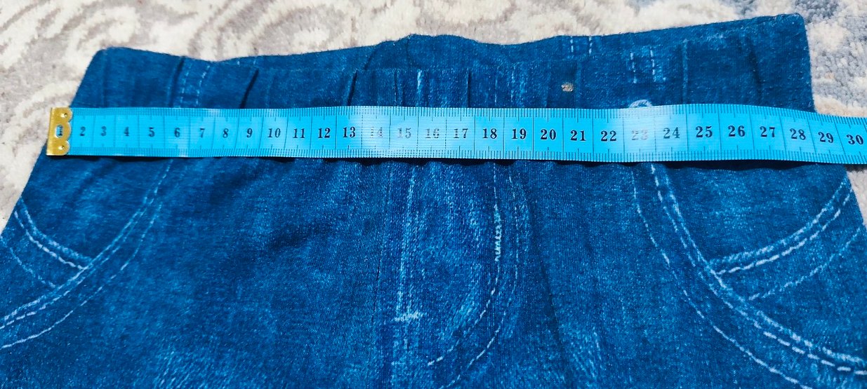 Kız Çocuk Baskılı Kot Tayt - Görsel 4