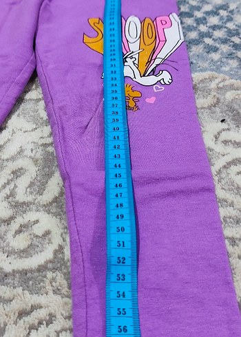 Kız Çocuk Mor Baskılı Tayt - Görsel 2