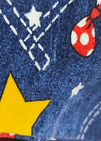 Kız Çocuk Çok Renkli Tie-Dye Desenli Denim Tayt - Görsel 4