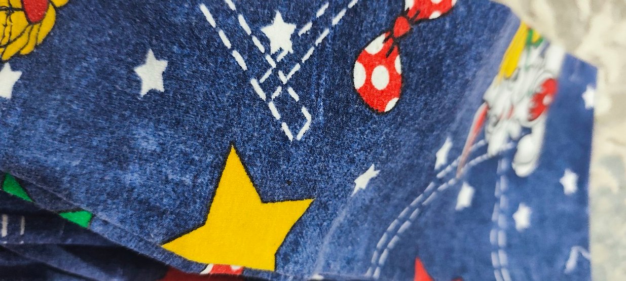 Kız Çocuk Çok Renkli Tie-Dye Desenli Denim Tayt - Görsel 4