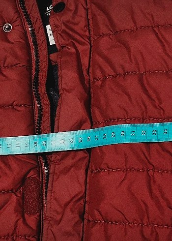 Koyu Kırmızı Kapüşonlu Erkek Mont - Görsel 5