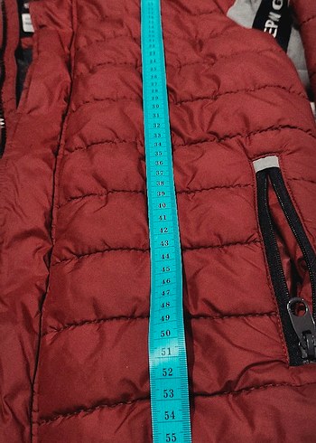 Koyu Kırmızı Kapüşonlu Erkek Mont - Görsel 7