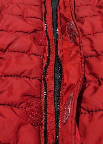 Koyu Kırmızı Kapüşonlu Erkek Mont - Görsel 4