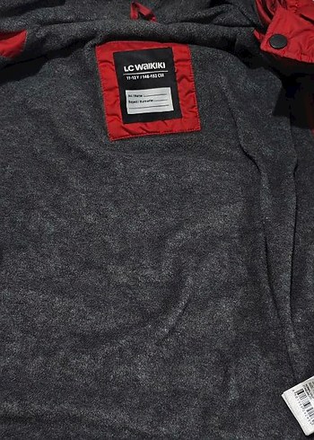 Koyu Kırmızı Kapüşonlu Erkek Mont - Görsel 2