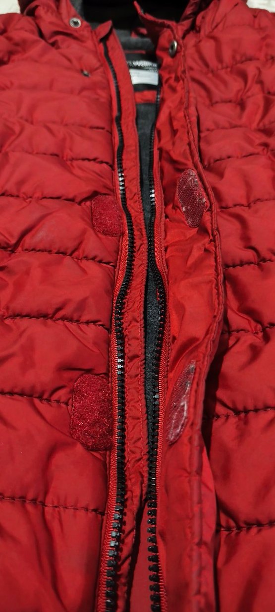 Koyu Kırmızı Kapüşonlu Erkek Mont - Görsel 4