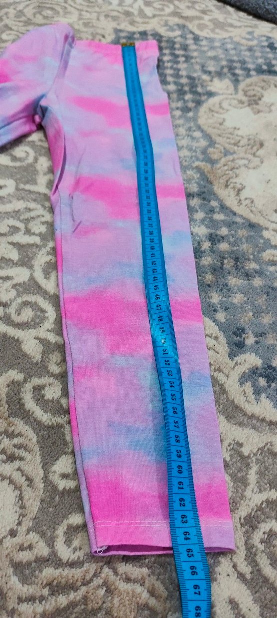 Kızlar için Pastel Batik Desenli Tayt - Görsel 3