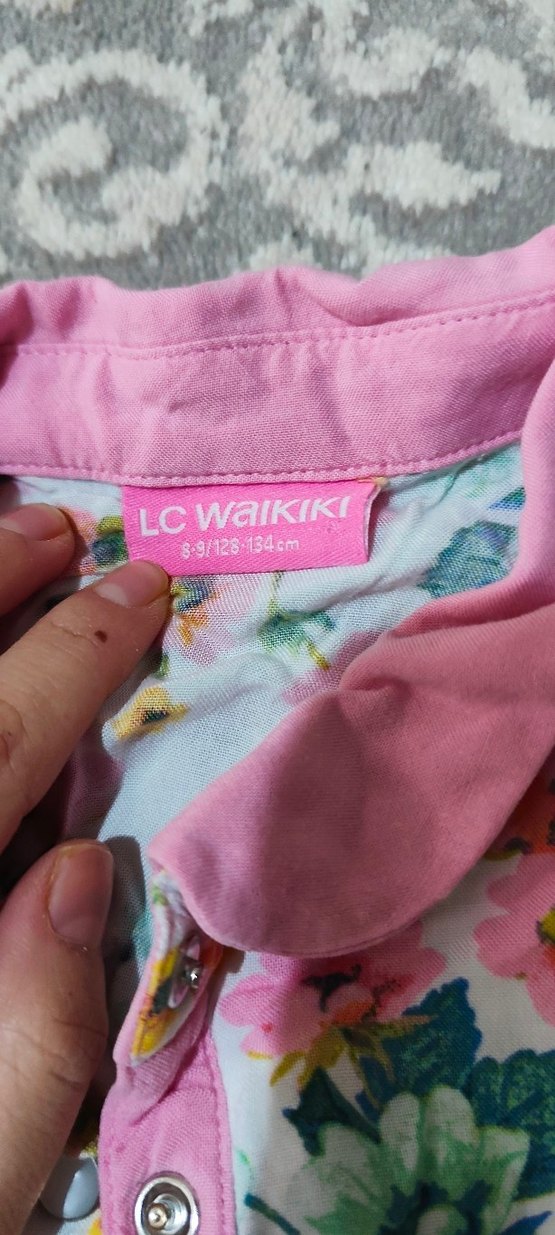 Çiçek Desenli kız çocuk gömleği - Görsel 2