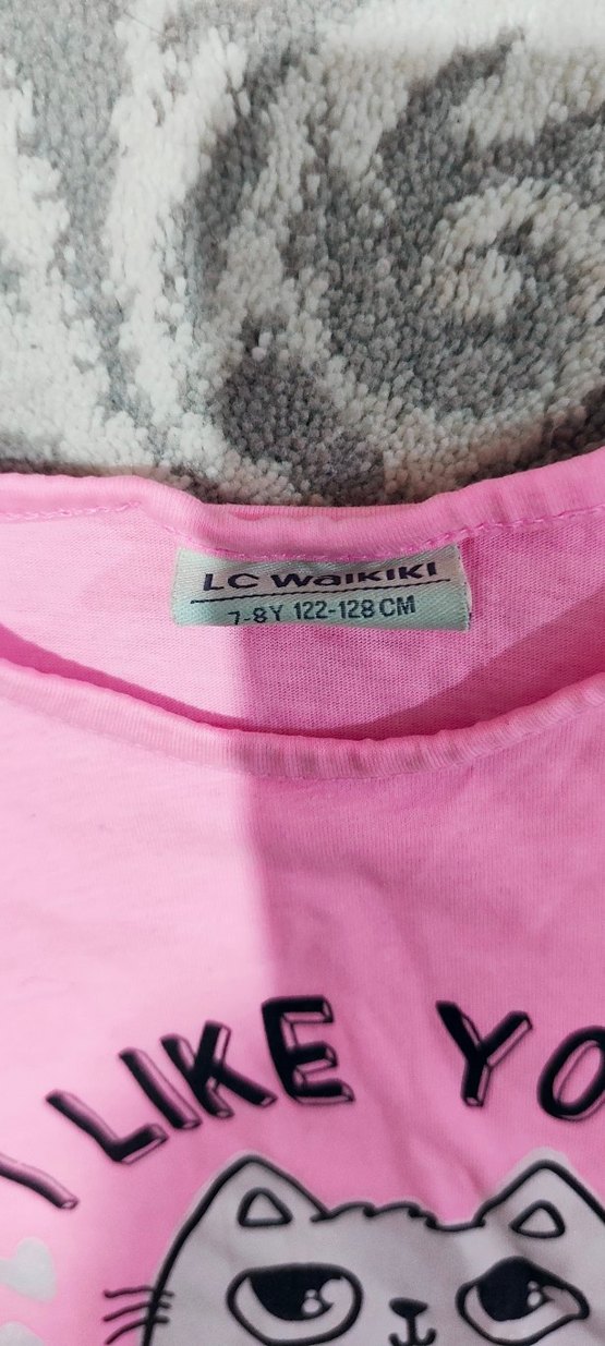 Kız Çocuk Pembe Kısa Kollu Tişört - Görsel 2