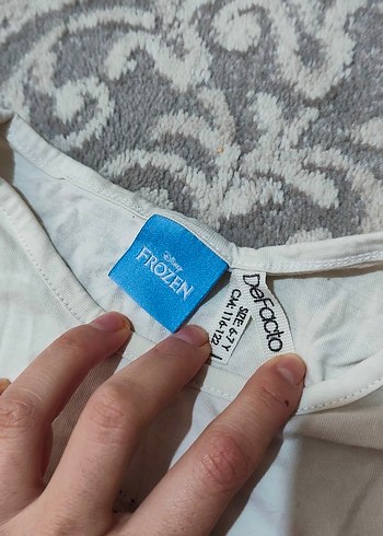 Kız Çocuk Beyaz Baskılı Kısa Kollu Tişört - Görsel 3