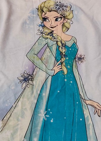 Kız Çocuk Beyaz Baskılı Kısa Kollu Tişört - Görsel 2