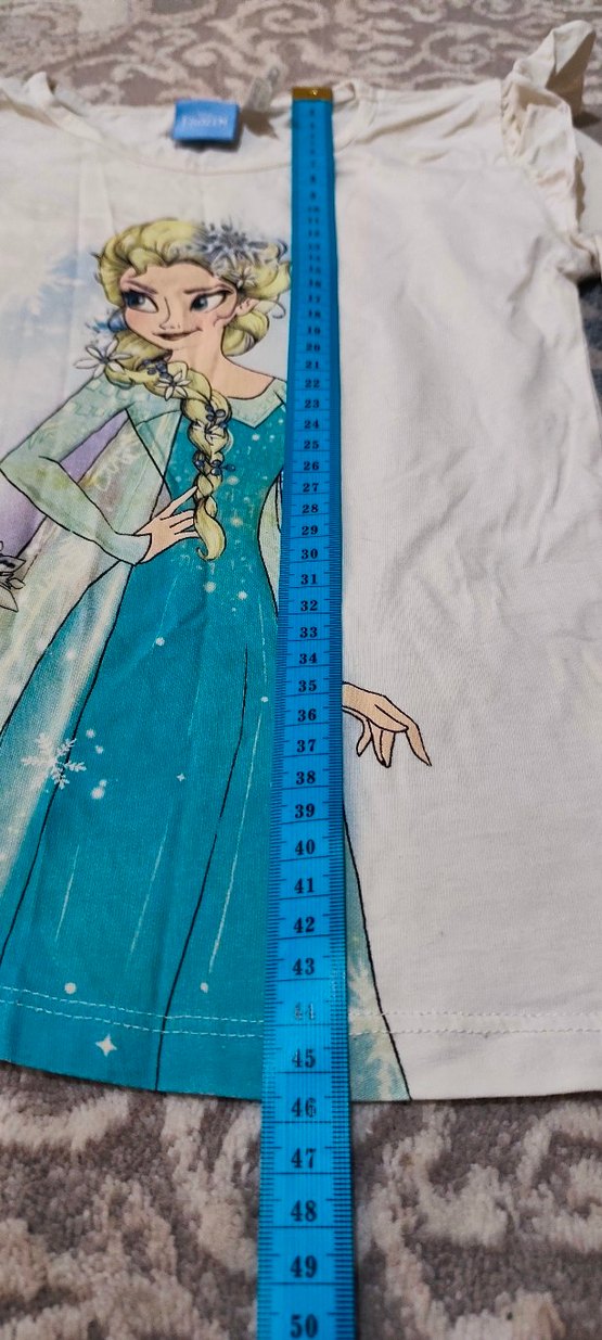 Kız Çocuk Beyaz Baskılı Kısa Kollu Tişört - Görsel 4