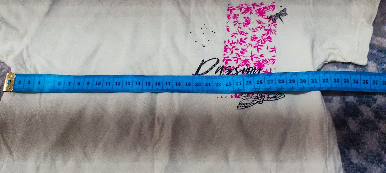 Beyaz Baskılı Kız Çocuk Tişörtü - Görsel 3