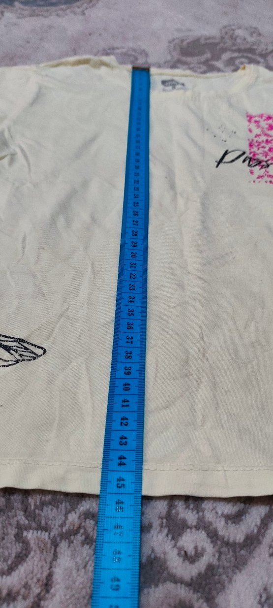 Beyaz Baskılı Kız Çocuk Tişörtü - Görsel 2