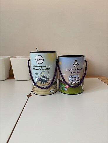 2 kutu hayvanlı yapboz set