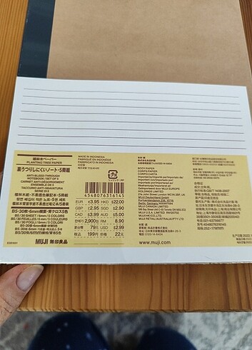  Muji 5'li cizgli defter