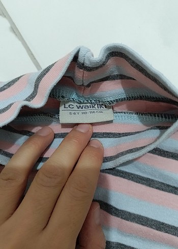 Kız Çocuk Uzun Kollu Boğazlı Triko Tişört - Görsel 2