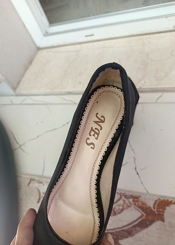 37 Beden SiyahDolgu Topuklu Kadın ayakkabı