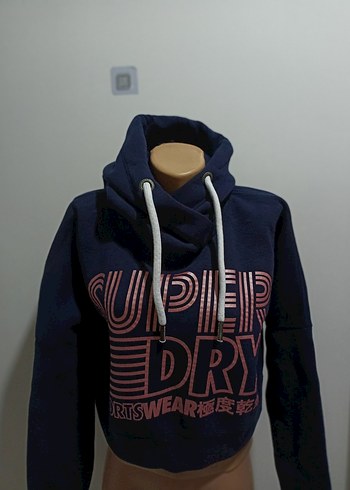 Dar Kesim, Baskılı Mavi Kadın Sweatshirt