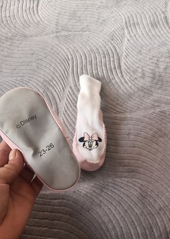 Nakışlı Pembe Kız Çocuk Ev Çorabı - Görsel 2