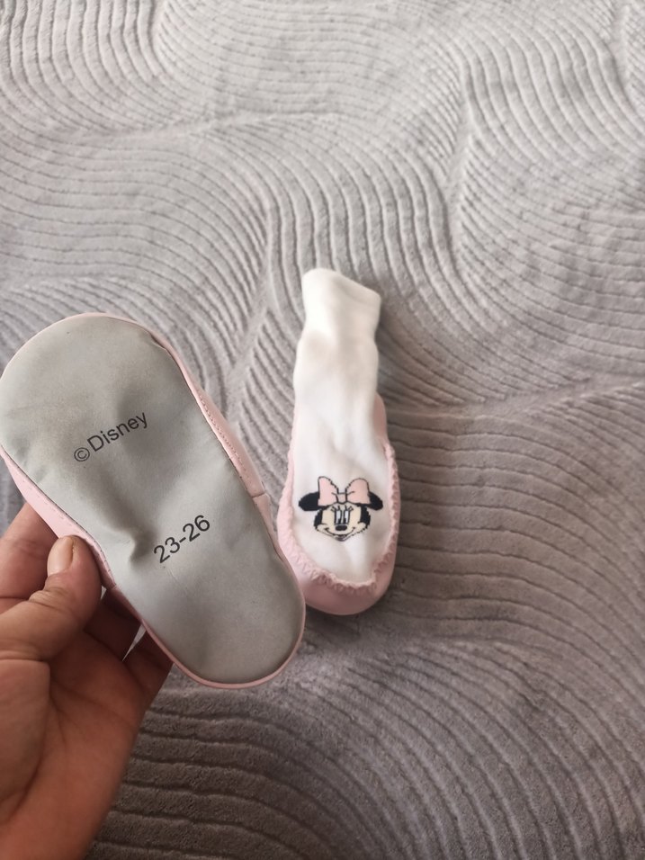 Nakışlı Pembe Kız Çocuk Ev Çorabı - Görsel 2